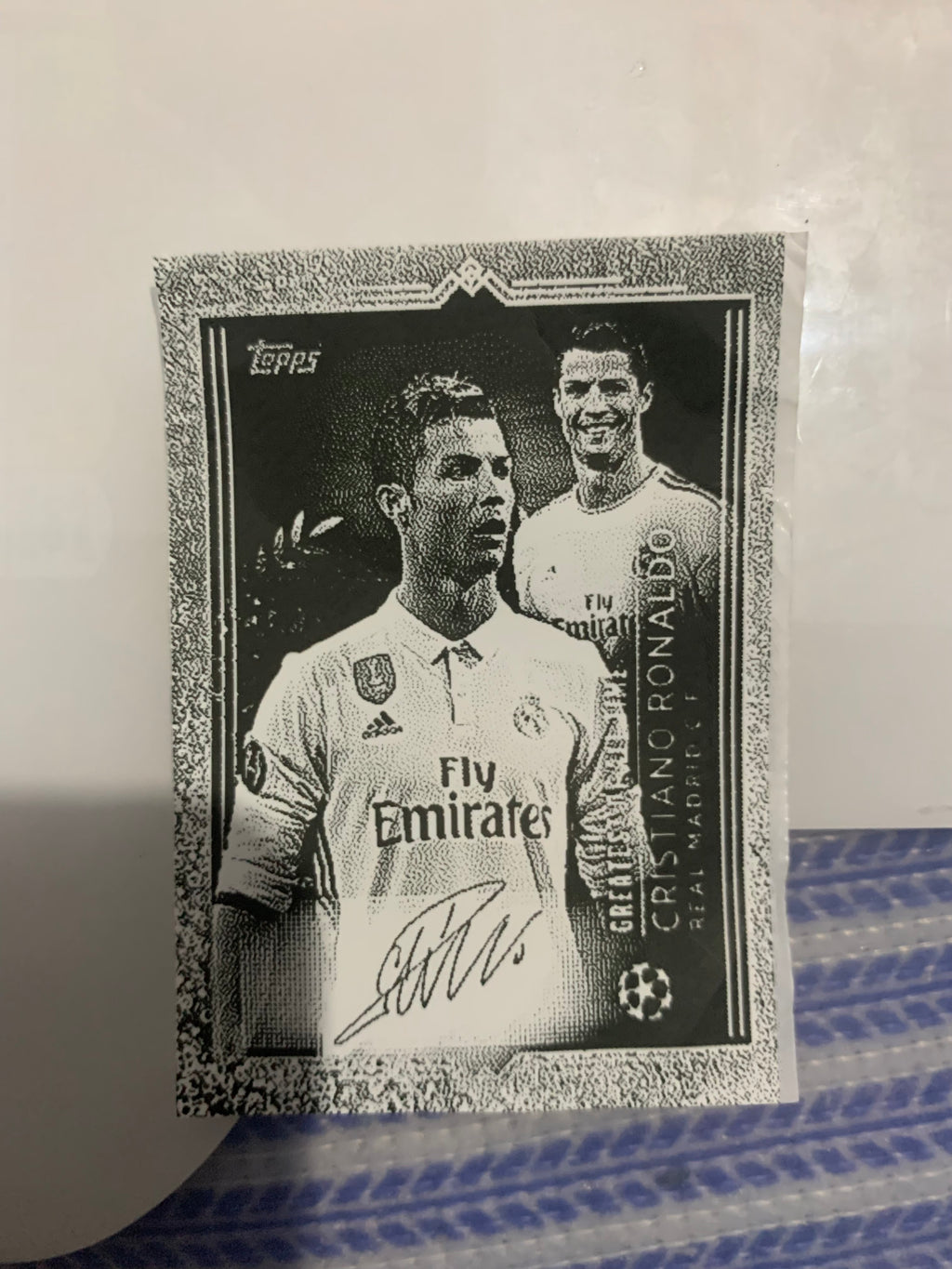 Ronaldo sticker card Real Madrid print high quality one of the best prints on the world