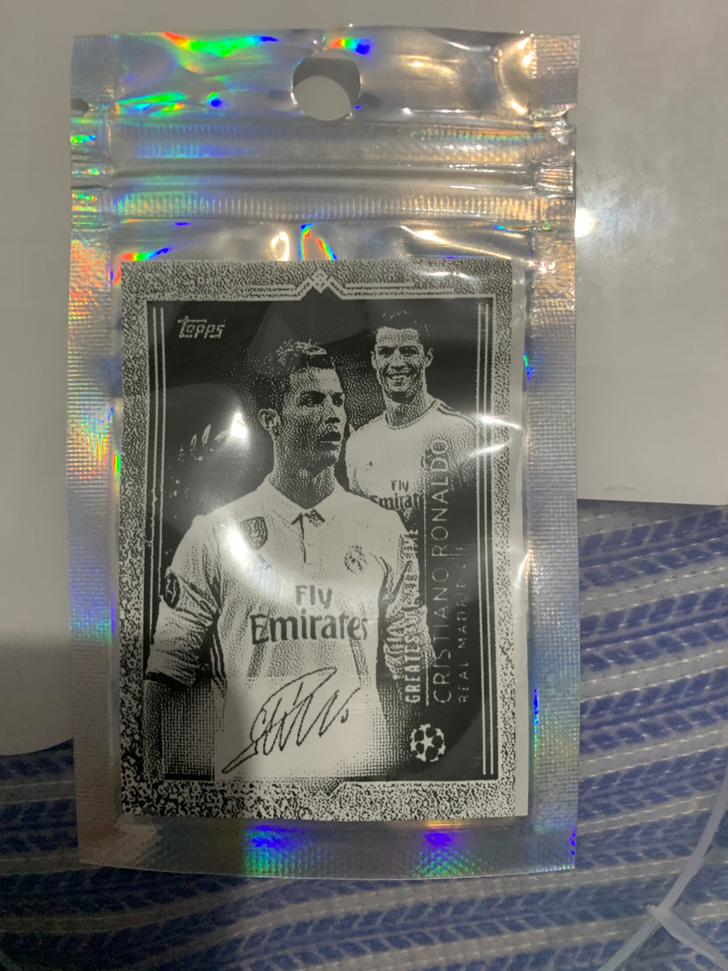 Ronaldo sticker card Real Madrid print high quality one of the best prints on the world