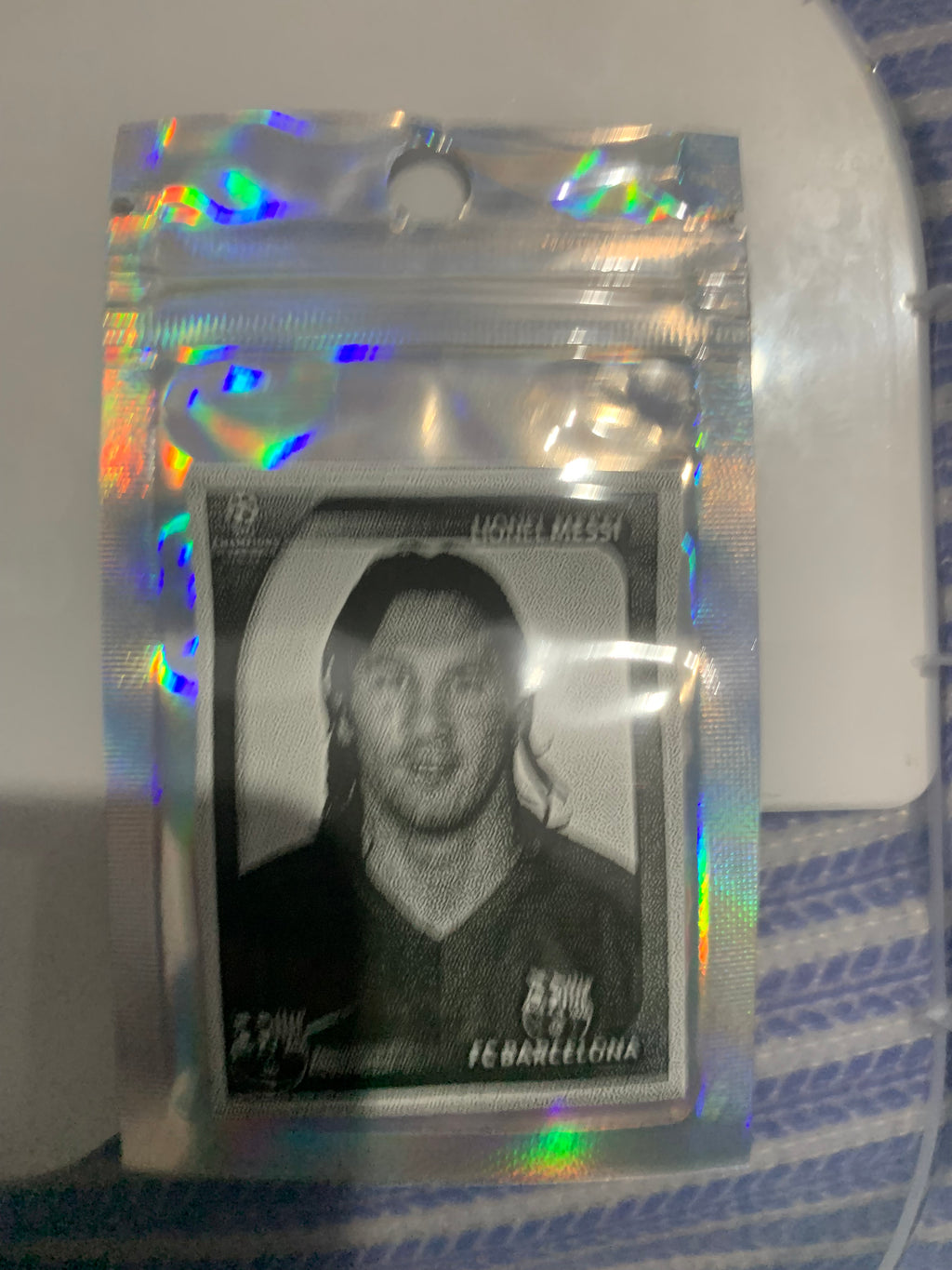 Messi old card sticker at 2007 print one of the best prints on the world best quality